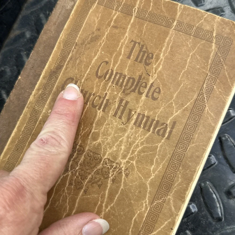 Antique 1925 Church Hymnal‎ Shaped Note Vintage Primitive Farmhouse Decor
